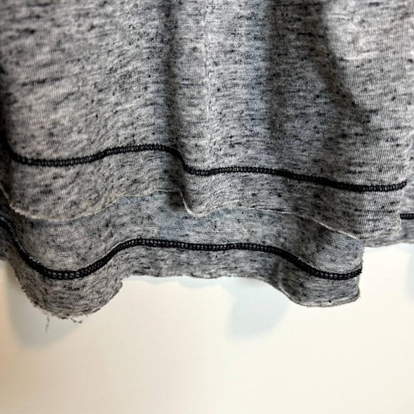 We The Free Womens Top Size Large Heathered Gray Linen Blouse 3/4 Sleeve - Picture 11 of 16